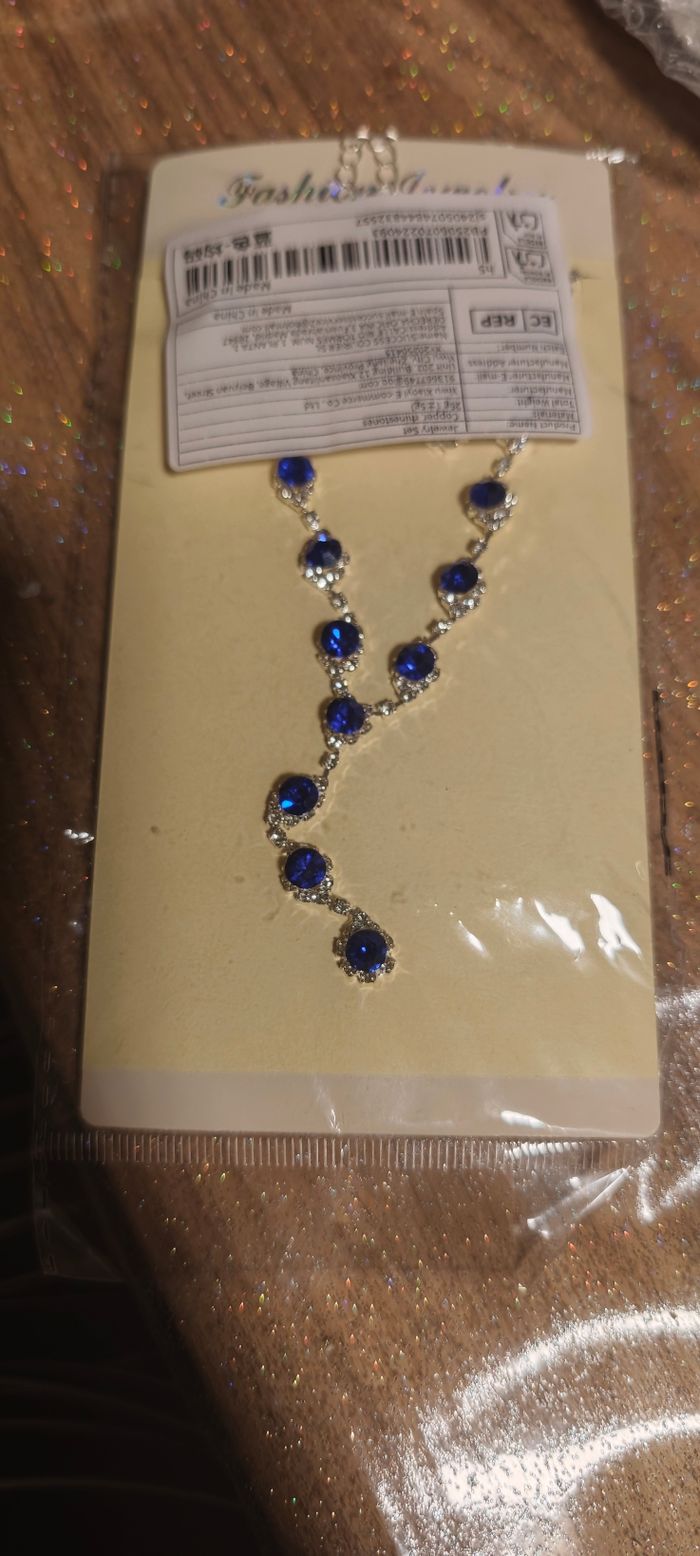 Lot bijoux bleu indigo - photo numéro 3