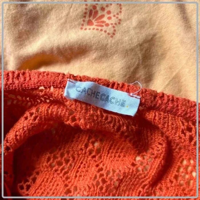 Crop top orange taille s cache cache - photo numéro 6