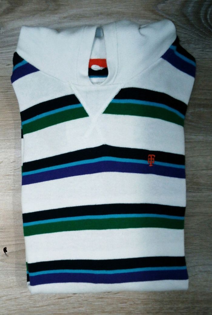 Pull rayé à capuche Here + There 170/176