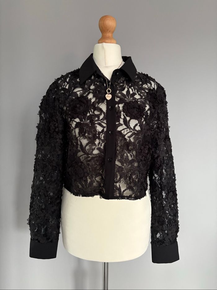 Choklate Lace Croptop Blouse