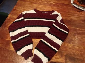 Pull court large taille S