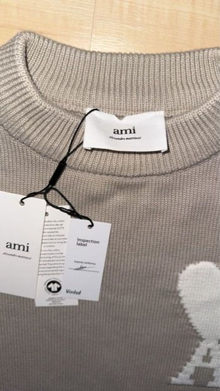 Pull ami paris marron claire - photo numéro 9