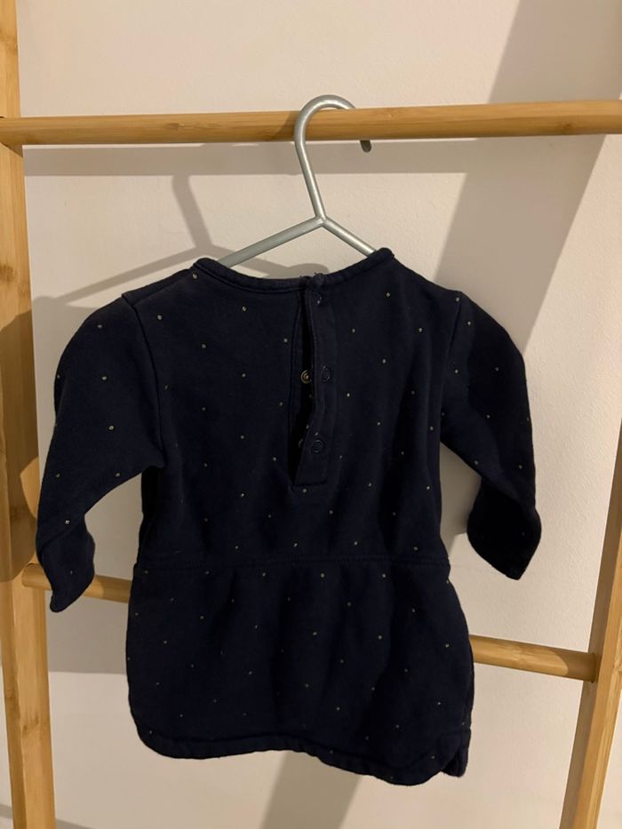 Robe Kiabi 9M Marine Doré Cœur Coton Bio - photo numéro 3