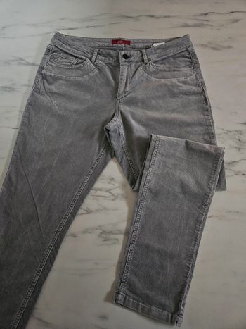 S.Oliver pantalon gris skinny côtelé taille 42