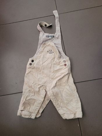 Salopette velours sergent major 6 mois