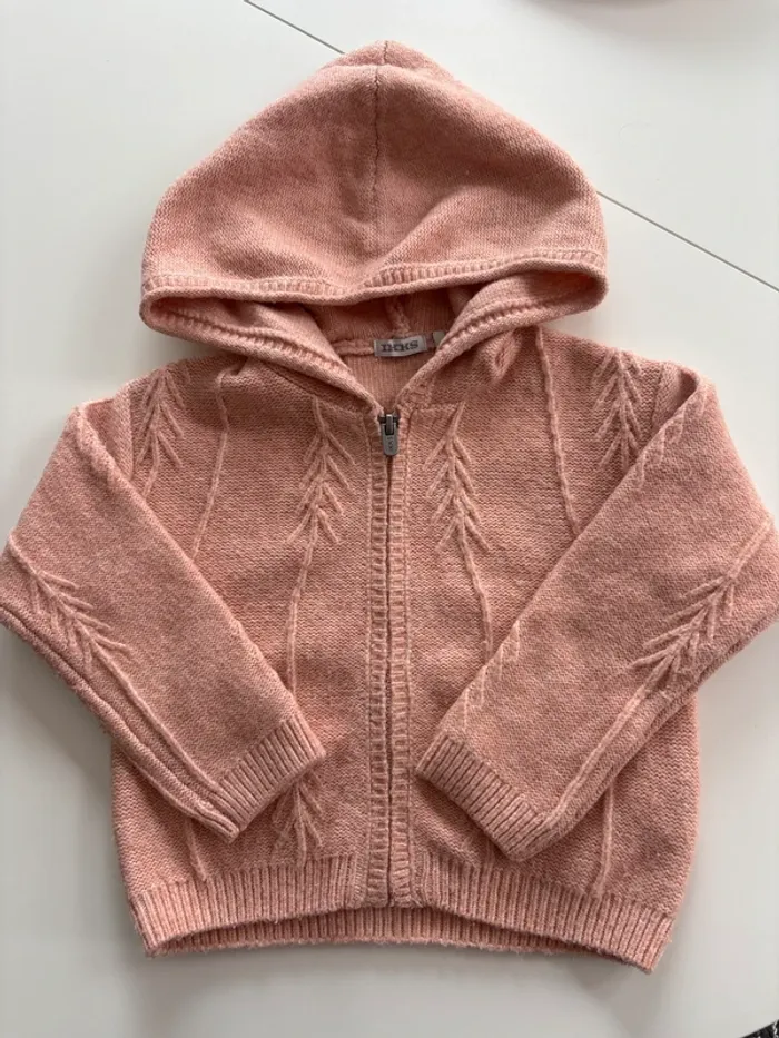 IKKS – Gilet à capuche rose fille 2 ans