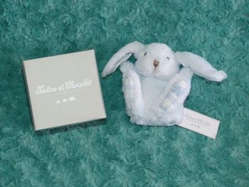 Doudou petit lapin bleu Augustin Tartine et chocolat 🐰Neuf