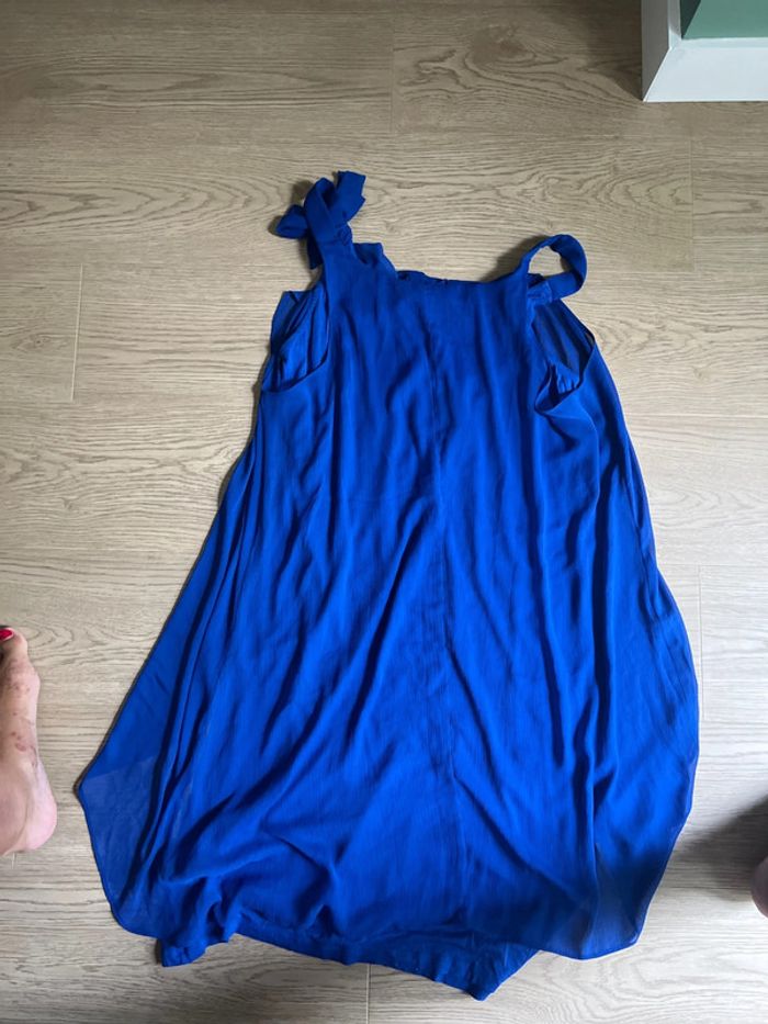 Robe bleu électrique  bon état chic Jacqueline riu 46 - photo numéro 3