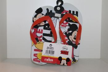 belle tongs mickey blanche et noire 33/34