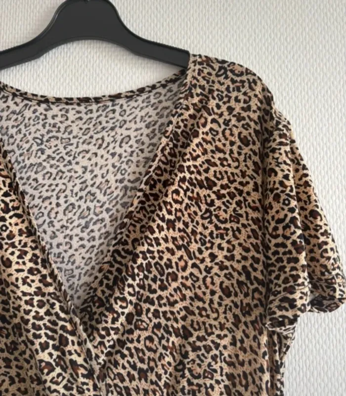 Robe longue léopard - taille L - photo numéro 2
