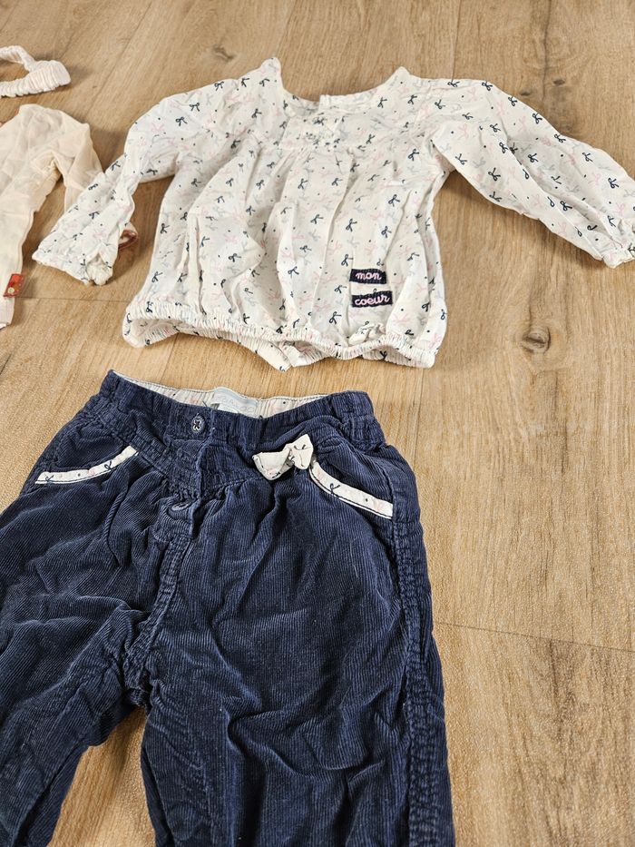 Lot 16 pièces vêtements bébé fille 9 mois mi saison printemps automne - photo numéro 4