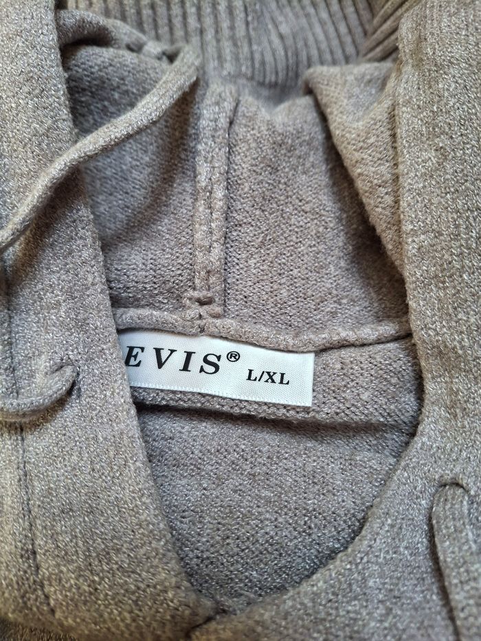 Pull capuche taupe neuf L/XL - photo numéro 3