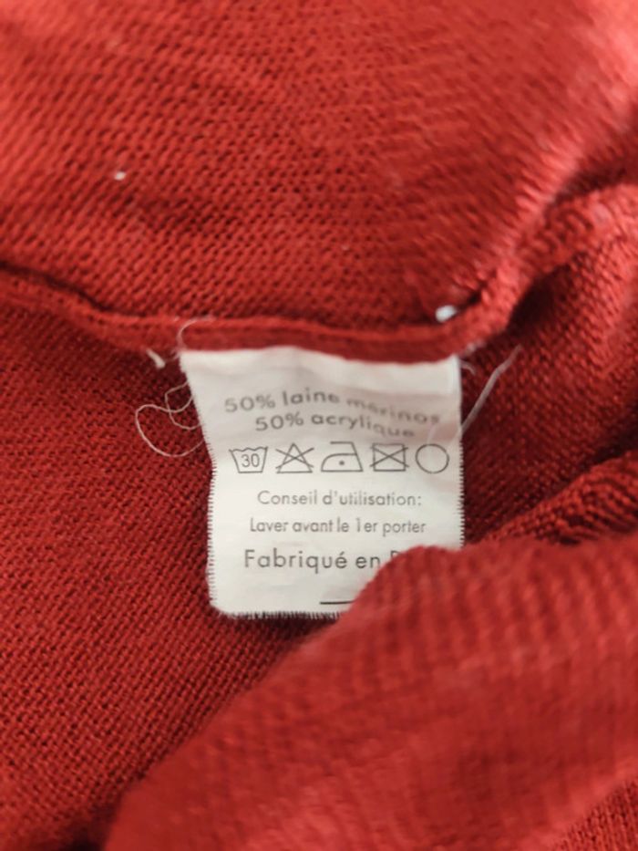 Pull Ras du cou bordeau l'homme moderne XL 50% laine de mérinos fabriqué en rpc - photo numéro 5