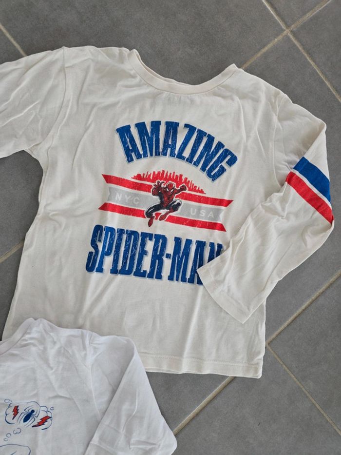 Lot de 2 tee shirts manches longues spiderman - photo numéro 3