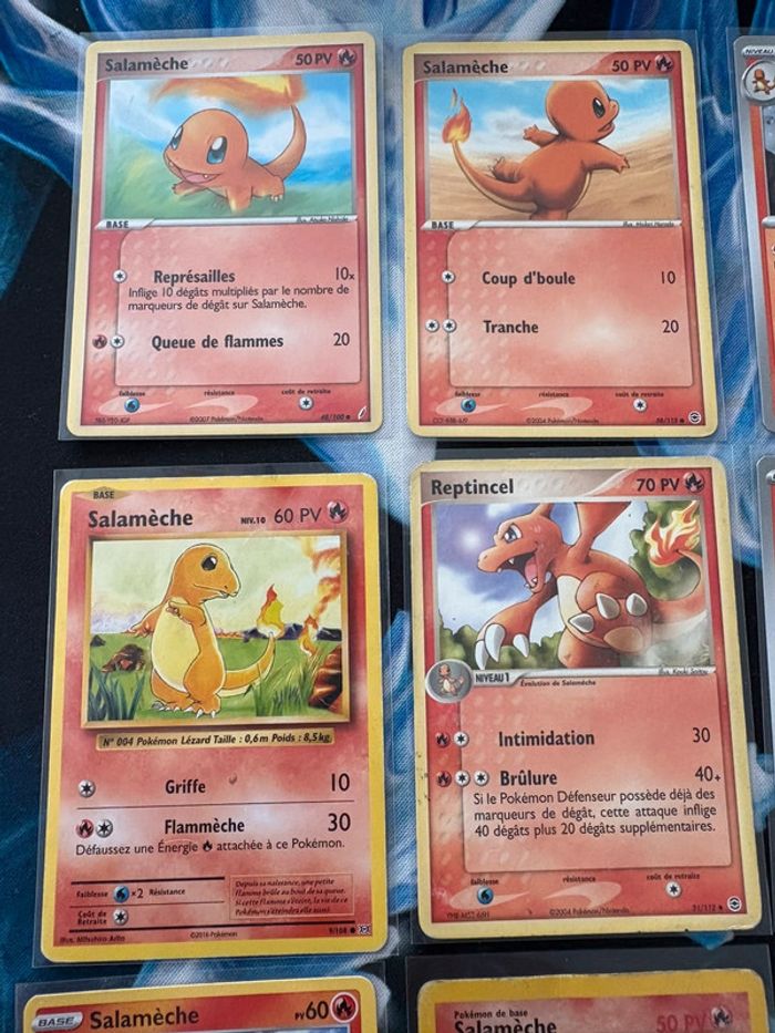 Lot de 12 cartes pokemon reptincel / salameche - photo numéro 2