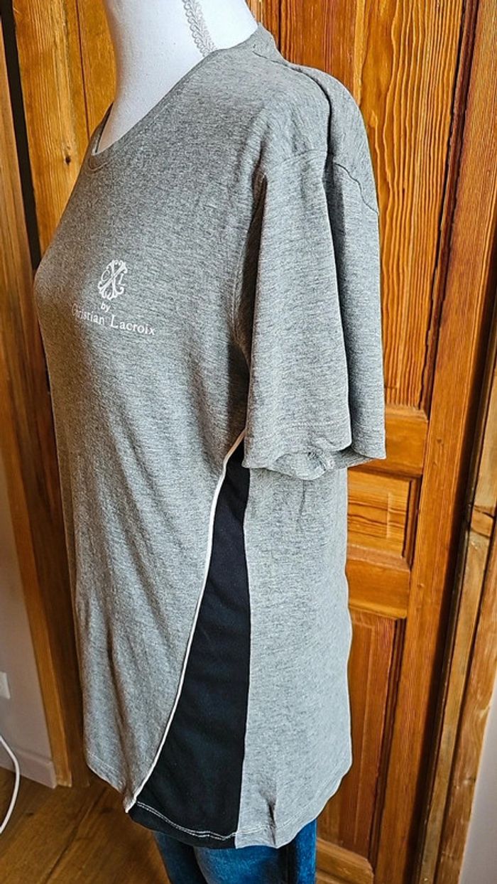 Tee shirt gris Christian Lacroix homme - photo numéro 3