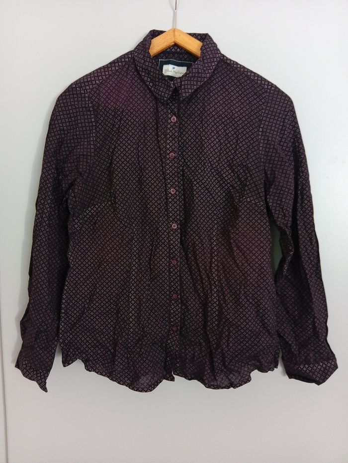 Chemise bordeaux à motifs t38/40 - photo numéro 1