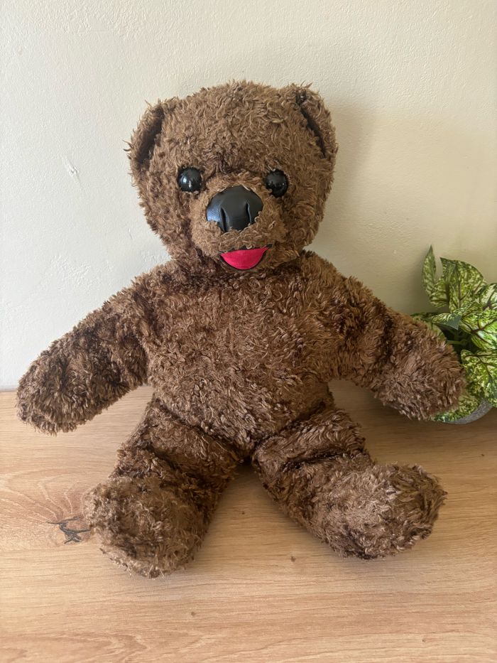 Peluche vintage nounours marron bonne nuit les petits 1994