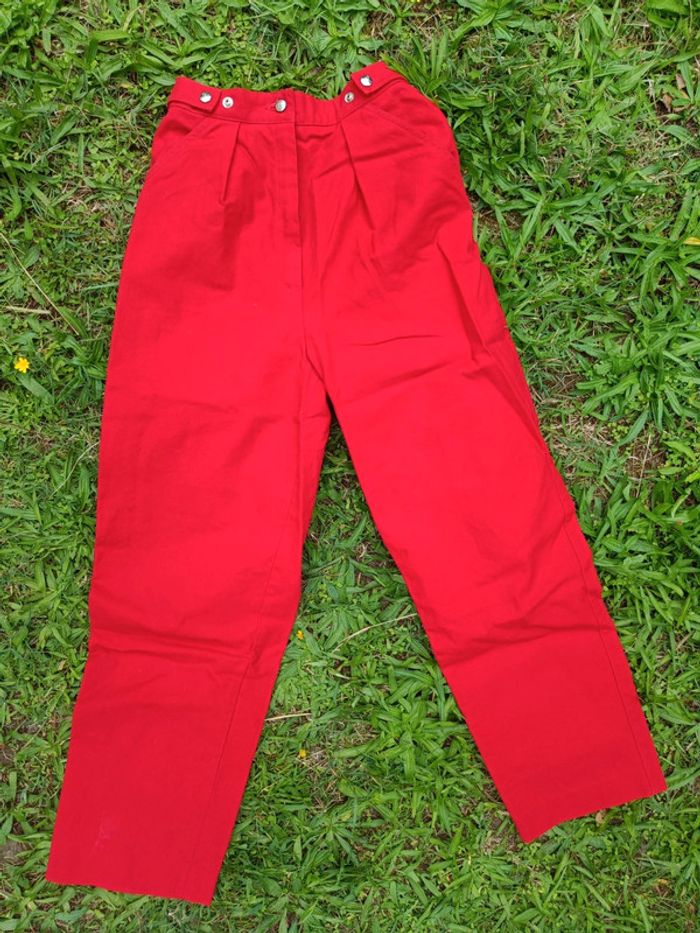 Pantalon rouge vintage club Méditerranée - photo numéro 3