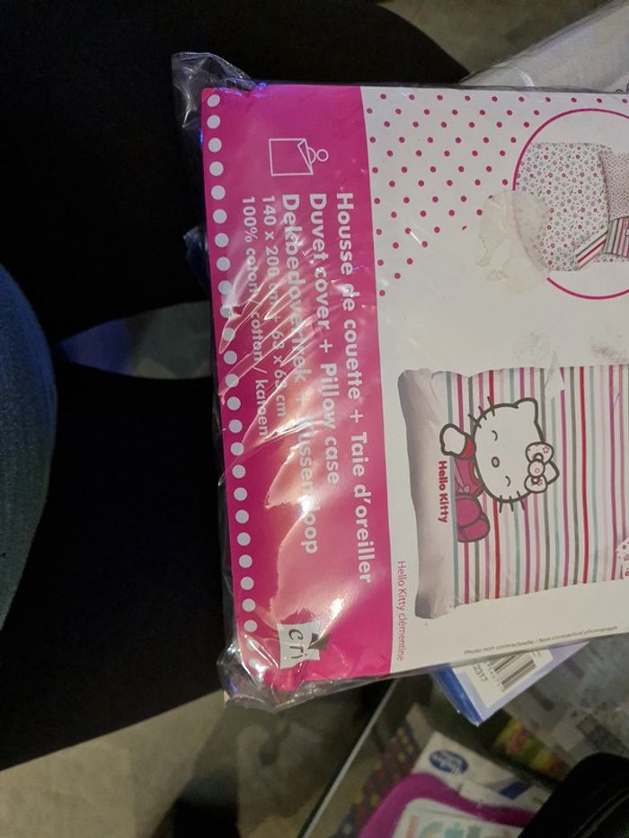 Parure de lit 1 personne hello kitty 100% coton - photo numéro 3