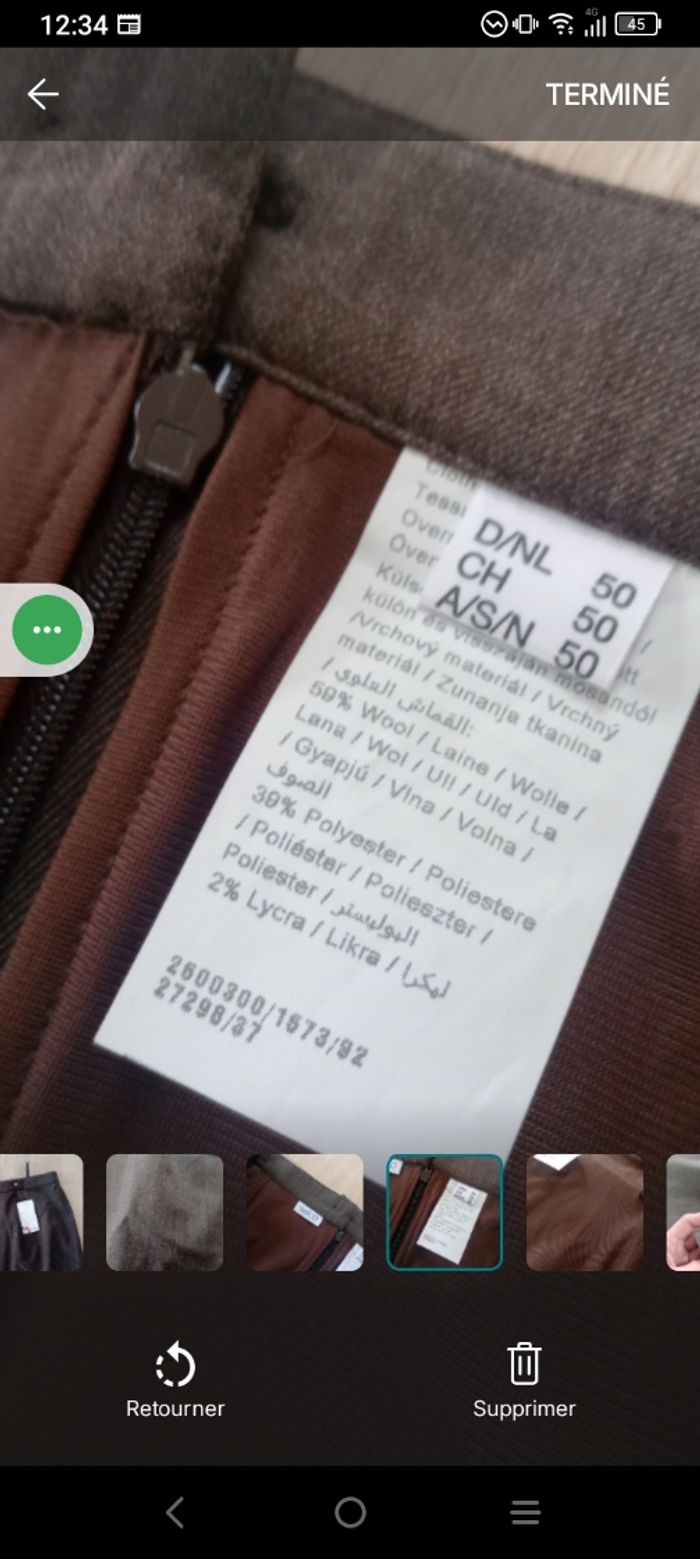Jupe droite gelco taille 50 marron glacé c75 - photo numéro 6