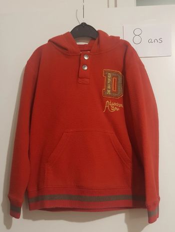 Pull polaire a capuche DPAM 8 ans