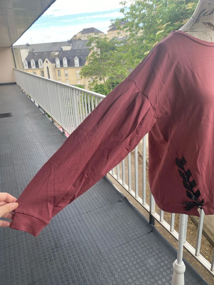 Tee shirt manche longues rose Taille XS/14 ans - photo numéro 2
