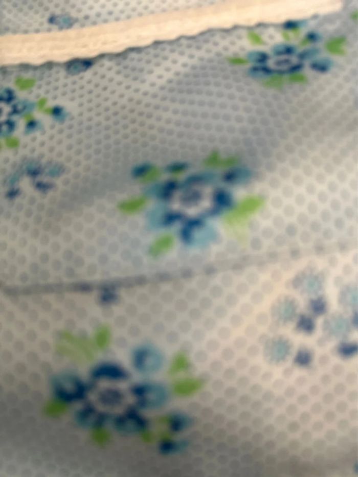 Pyjama vintage bleu fleuri taille 12 ans - photo numéro 8
