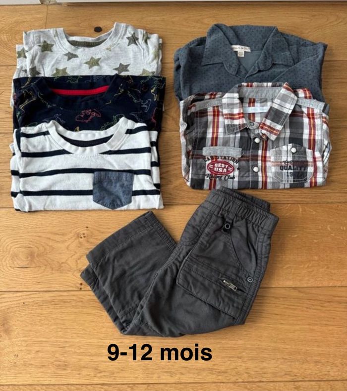 Lots vêtements garçon 9-12 mois