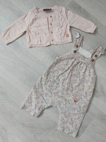 Salopette gilet fille 12 mois