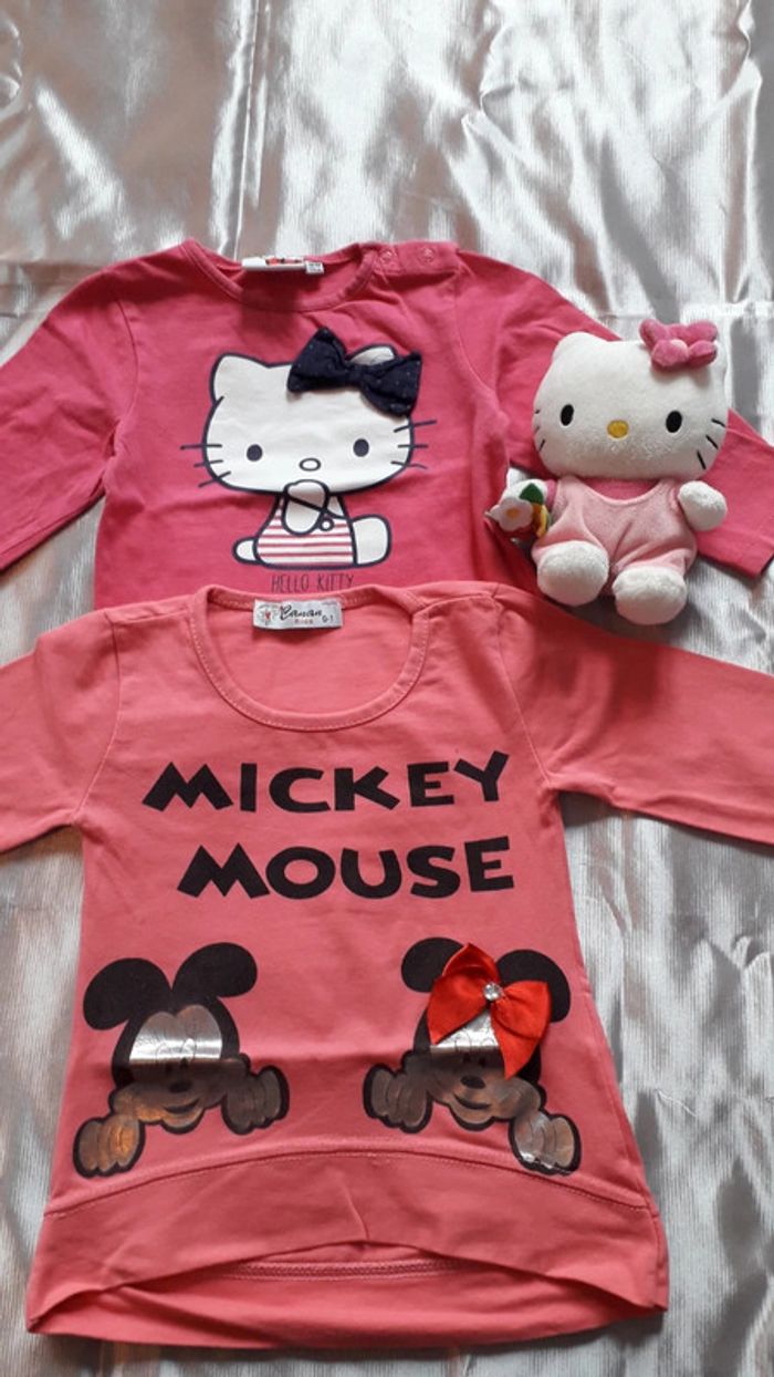 Lot de 3 tee-shirt fantaisie manches longues 12 mois - photo numéro 2