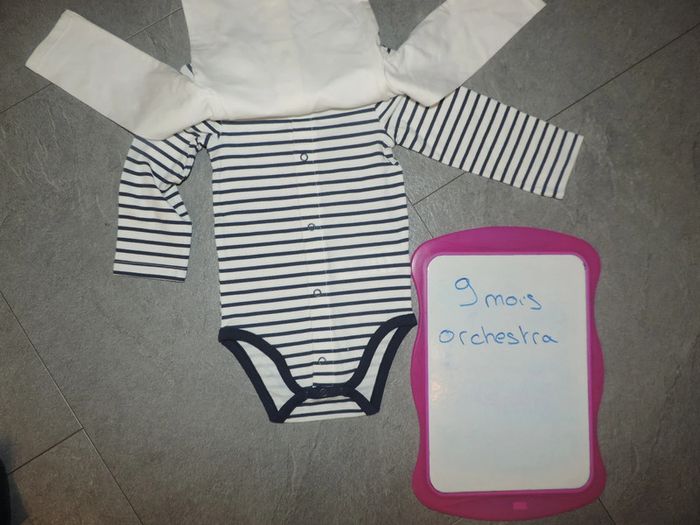 lot de 2 bodys orchestra taille 9 mois neuf - photo numéro 2