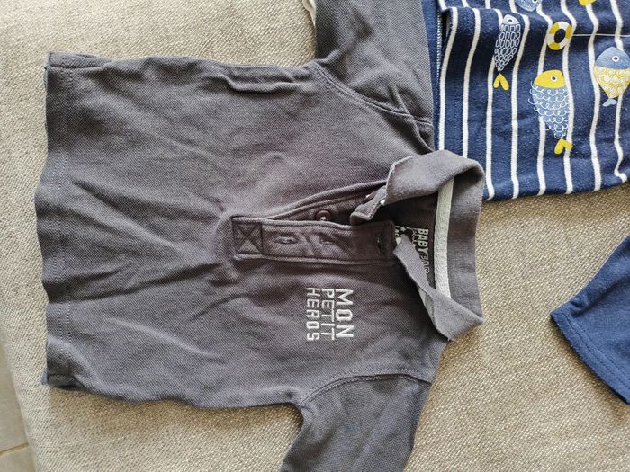 Lot Tee shirt manches longues bébé garçon 6 mois - photo numéro 6