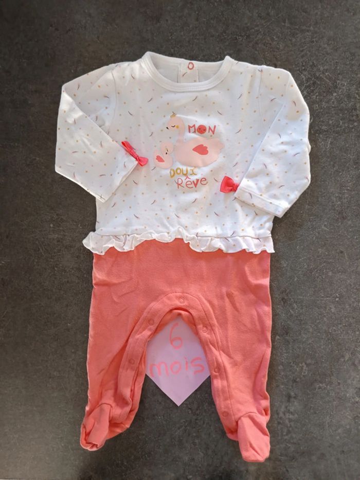 Pyjama cygnes 6 mois