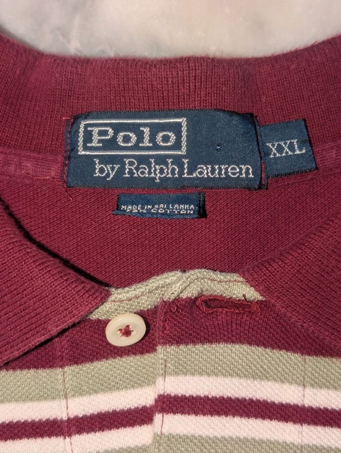 Polo Ralph Lauren Xxl Bordeaux Vert - photo numéro 3