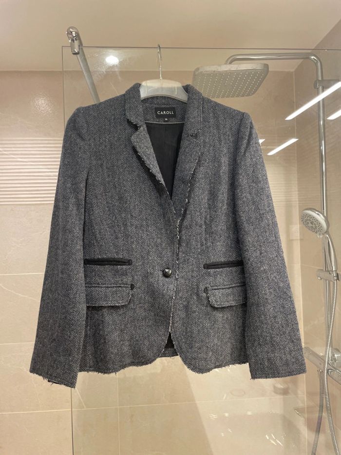 Veste bleu/gris Caroll taille 36