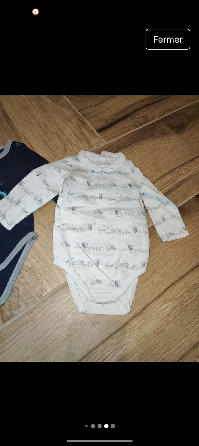 Lot 7 body bodies manches longues dont croisés. Escargot dragon chaton famille animaux - photo numéro 7