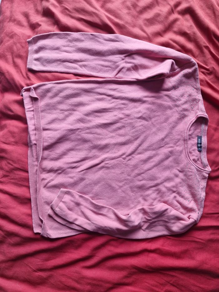 Superbe pull jersey déco brillants - photo numéro 3