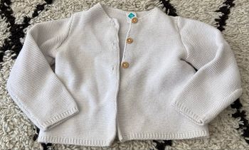 Gilet blanc maille 23 mois 