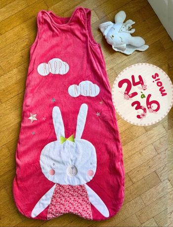 Gigoteuse chaude Kiabi Lapin Rose - Taille 24-36 mois - Très Bon État