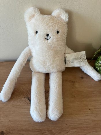 Doudou peluche ours chat souris blanc maisons du monde