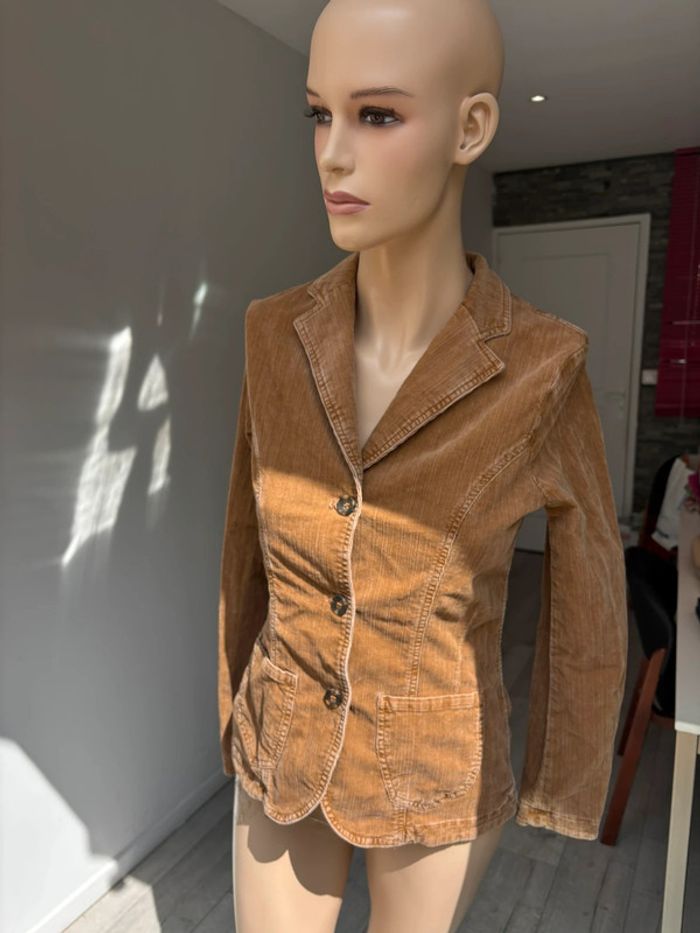 Veste en jeans Lacoste marron - photo numéro 5