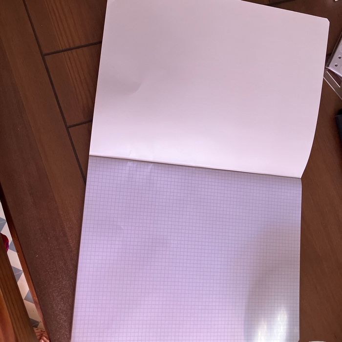Cahier grand format petits carreaux, état neuf - photo numéro 3