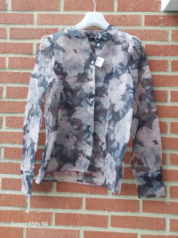 Belle chemise à manches longues organza taille S 