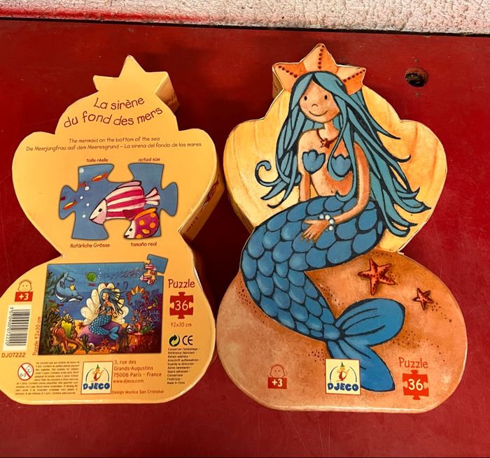 Puzzle la sirène des fonds de mer Djeco 36 p - photo numéro 3