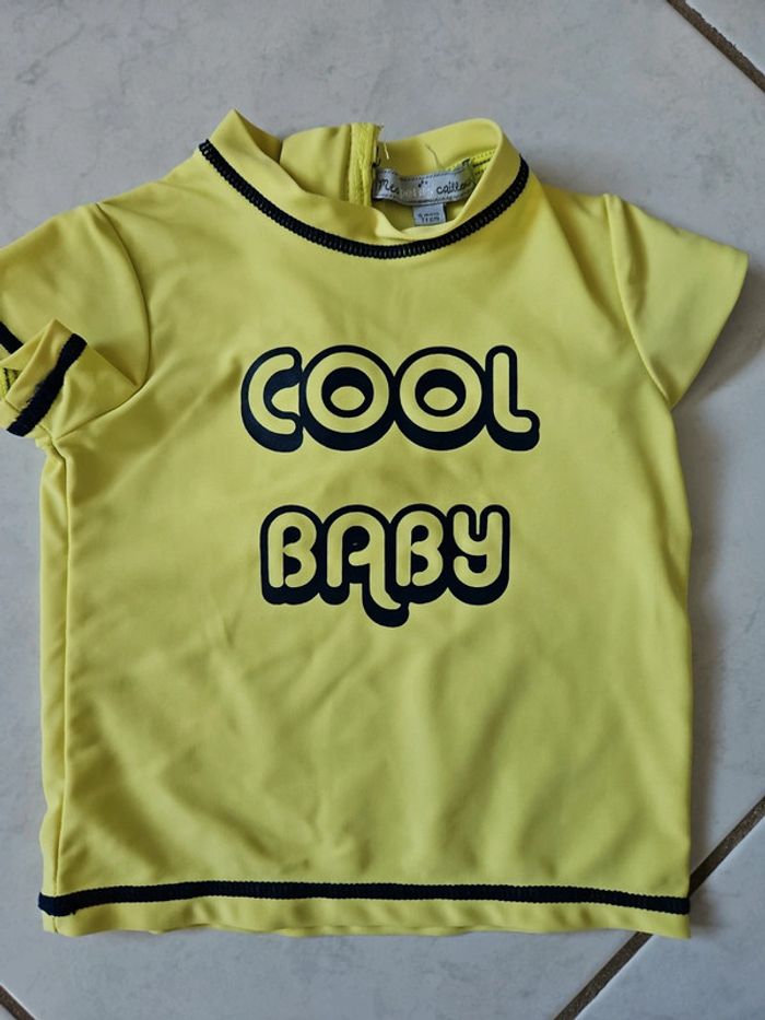 Lycra bébé jaune fluo mes petits cailloux 9 mois BBF3 - photo numéro 3