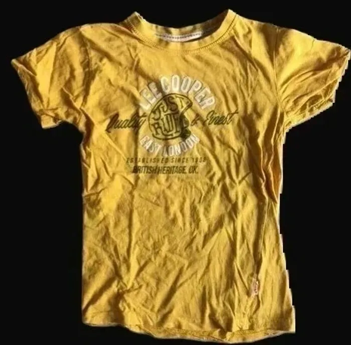 T-shirt Lee Cooper garçon – 12 ans – Moutarde au top !