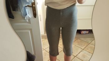 Pantacourt sport gris femme