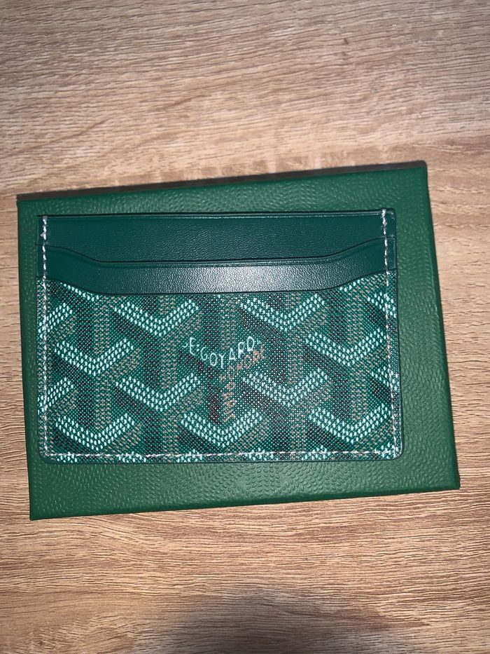 Porte cartes goyard vert - photo numéro 3