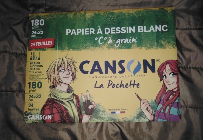24 feuilles papier Canson 180g/m2 24X32